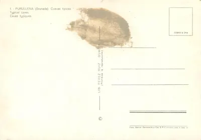 Purullena (Granada) — Typowe jaskinie — Lib. Pérez Ruiz - Guadix — Rewers