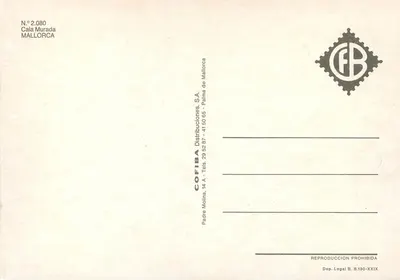 Cala Murada — praia de Mallorca — editor COFIBA Distribuciones, S.A. — Verso