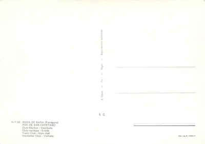 Clube Náutico de Roda de Barà — Vestíbulo — R. Gassó, n° 39 — Verso