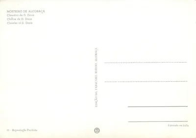 Kloster D. Diniz — Mosteiro de Alcobaça — Wydawnictwo Rossio — Rewers