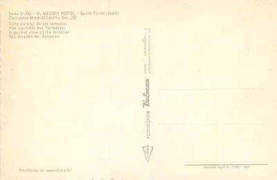 Terrasses de l'El Meson Hotel — Santa Elena (Jaén) — Valman — Rewers