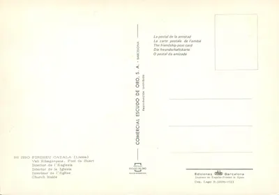 Most Suert — Wnętrze kościoła — Comercial Escudo de Oro, S.A. — Rewers