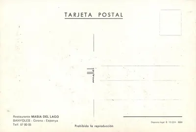 Masia del Lago — Banyoles, Girona — wydawca Mallei — Rewers