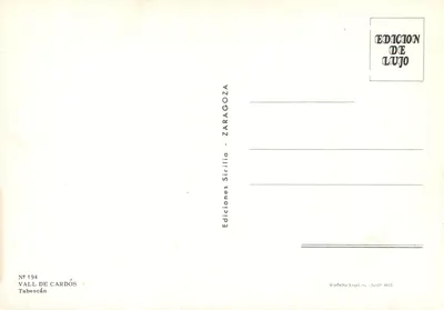 Vall de Cardós — wioska wklęsła w góry — Wydawnictwo Sicilia, nr 194 — Rewers