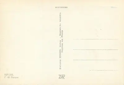Estoril - Parque — editor ZAV Portugal, n° F-43 — Verso