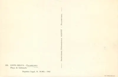 Costa Brava - Palafrugell — Playa de Llafranch — Séx y Barral, seria 103 — Rewers