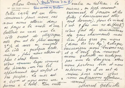 San Telmo (Mallorca) — widok częściowy — Postales CAVI n°147 — Rewers