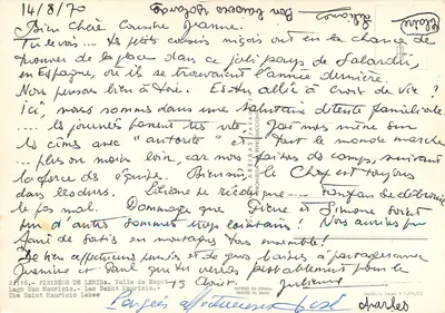 Jezioro San Mauricio — Pireneje leridańskie — wydane w Hiszpanii — Rewers