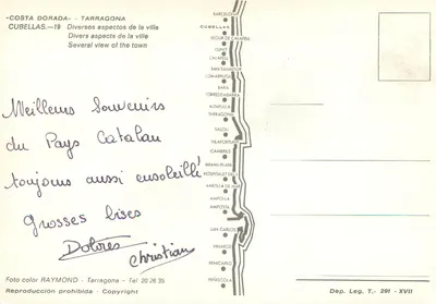 Cubellas — Divers aspectos da cidade — Foto colorida RAYMOND, Tarragone — Verso