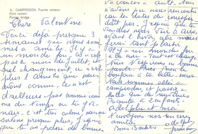 Camprodon. Ponte romana Talentíne — Editor Carrera, n°8 — Verso
