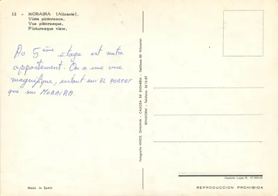 MORaira — Widok malowniczy — Fotografía Hnos. Callosa de Ensarria — Rewers