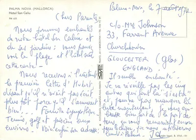 Palma Nova (Mallorca) — Hotel Son Caliu — PELAYO, 60 • BARCELONA — Rewers
