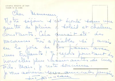 Costa Brava — szczegół wybrzeża — V.C. Fols, Fabregat — Rewers