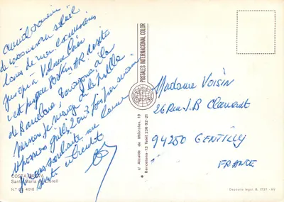 Piaszczysty wybrzeże Santa Maria de Llorell — Costa Brava — wydawca Costa Brava, nr 4018 — Rewers