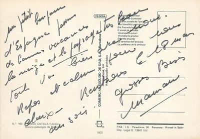 Boscosost — widok panoramiczny i wieś — Comercial Escudo de Oro, S.A. n° 163 — Rewers