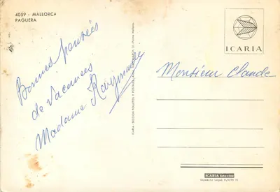 Paguera-Mallorca — plaża i ulica z ruchem — Icaria, n° 4059 — Rewers
