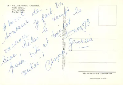 Villajoyosa — widok częściowy — Hermanos Gallardo, seria 19 — Rewers