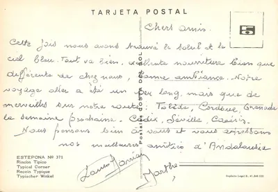 Estepona — Recanto Típico — Estepona N° 371 — Verso