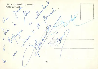 Salobreña (Granada) — Częściowy widok — Ed. Beascoa n° 1525 — Rewers
