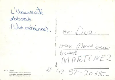 लैबोरल विश्वविद्यालय — एयरो दृश्य — एडीशन्स अलार्ड, संख्या 461 — पीछे