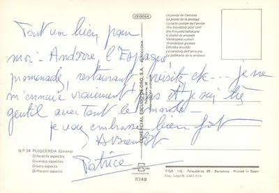 Puigcerdà — Różne widoki — Wydawca Comercial Escudo de Oro, S.A. nr 24 — Rewers