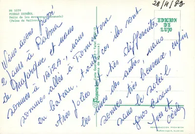 Pátio dos Arrayanes — Granada — Edição de Lujo — Verso