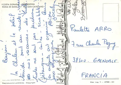 Roc San Cayetano — Strand und Brunnen — Verlag RAYMOND S.A. — Rückseite