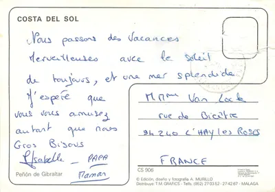 Peñón de Gibraltar — Costa del Sol — Wydanie T.M. Grafics, n° CS 906 — Rewers