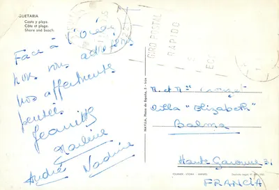 Guetaria — Brzeg i plaża — Fournier, Vitoria — Rewers
