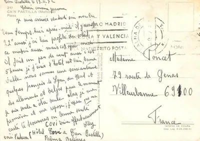 Ca'n Pastilla — praia e hotéis — Éditions Bonagas, n°217 — Verso