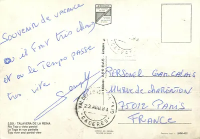 Talavera de la Reina — Río Tajo i częściowy widok — Wydawnictwo Arribas — Rewers