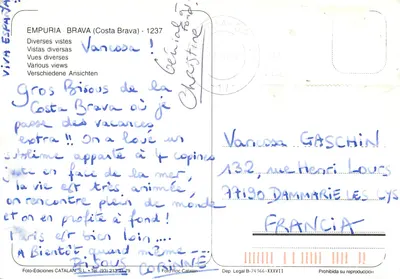 Empúria·Brava — Costa Brava — Foto-Ediciones CATALAN — Verso