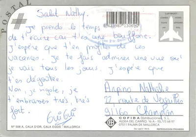 Cala d'Or — praia e falésias — Cofiba Distribuciones, S.L. n° 508 A — Verso