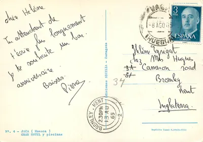 Gran Hotel y piscinas — Jaca (Huesca) — Éditions Sicilia — Verso