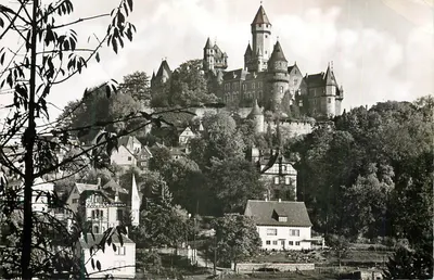 Schloss Braunfels (Lahn) — castelo na colina, aldeia abaixo — Echle Photographie, Nr. 650