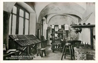 Oficina reconstruída de Gutenberg — Museu Gutenberg em Mainz — Editora do Museu Gutenberg em Mainz
