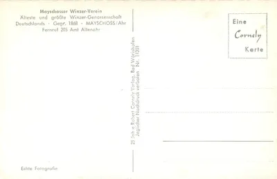 Mayschoss — winnice i winnica — wydawca Cornely, nr 1130 — Rewers