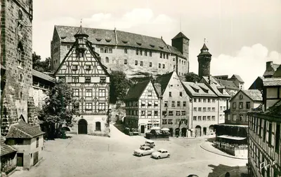Nuremberg — Vista do castelo a partir do Dürer-Haus — Frila-Karte 1033/15/45
