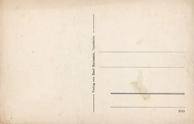 Ruínas de Limburg bei Bad Dürkheim (Weinstraße) — editor Emil Hartmann, Mannheim, n° 2751 — Verso