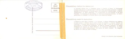 Obersalzberg antes de la destrucción — Ernst Baumann, Bad Reichenhall — Reverso