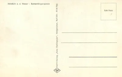 Hammeln nad Weserem — Rattenfängerspiele — Valt'l-Verlag, H 44 Hgl — Rewers