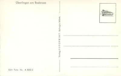 Kościół w Überlingen am Bodensee — widok wieży i fasad — FOTOPRINT Württemberg — Rewers