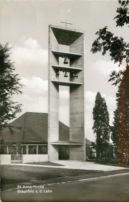 Bilhete postal moderno Igreja de Santa Ânima Braunfels a d Lahn