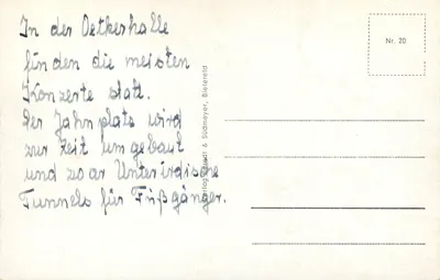 Bielefeld — Vista panorâmica, castelo de Sharrenburg, Oetkerhalle, Jahnhplatz — Verso