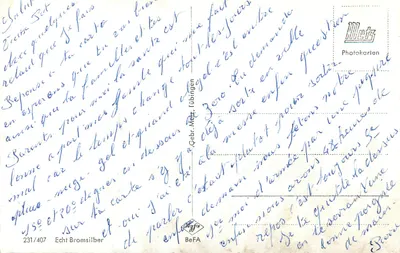 Villingen no Schwarzwald — Saudações de Villingen no Schwarzwald — editor Metz, n° 231/407 — Verso