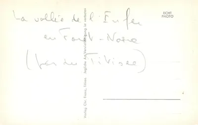 Höllental-Schwarzwald, Rävennbrücke — vista do viaduto — editor Verlag Chr. Franz, n° 19 — Verso