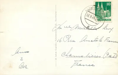 Kleve. Widok Kermisdahl z Schwanenburg — wydawca Cramers Kunstanstalt K.-G., Dortmund — Rewers