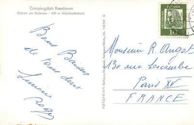 Camping Gohren am Bodensee — Langenargen, Kressbronn, Anlegesteg — editor FOTOPRINT, n° 120 041 — Verso