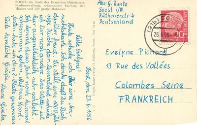Soest, a cidade do meio-ocidente alemão — editor Graph. Kunstverlag II, n° c 47 — Verso