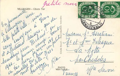 Villingen - Obere Tor — passeio — Cliché Breuil, n° 12 — Verso